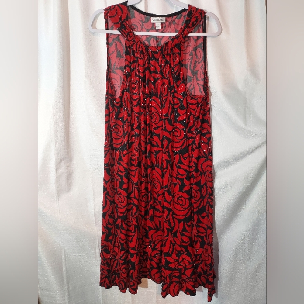 Red Rose Sequin Dress 2X